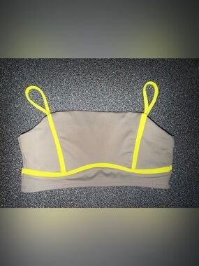 Tiger Friday Dance Top Light Brown Top with Yellow Trim Size Adult X-Small
